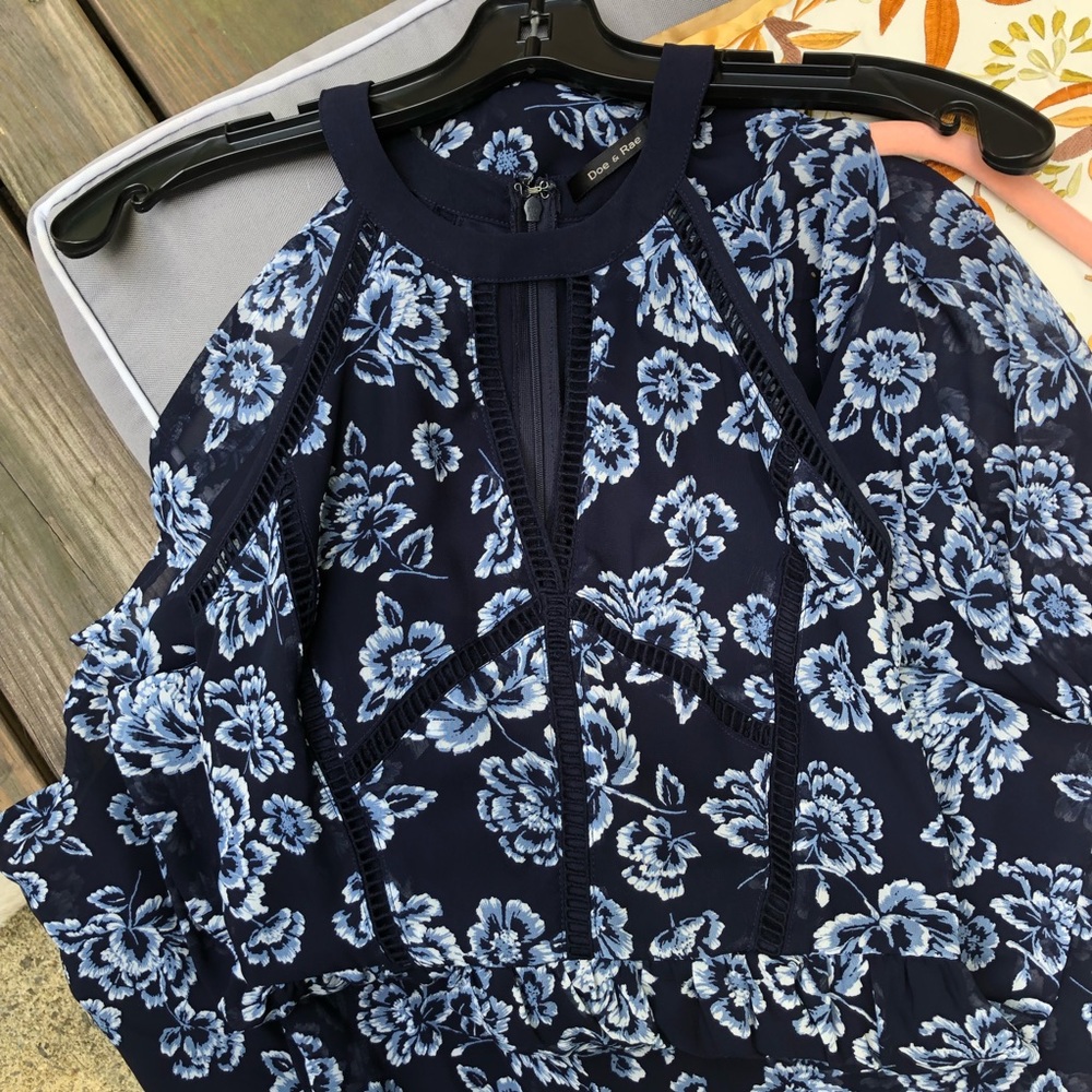 MODCLOTH Floral Halter Prom Dress